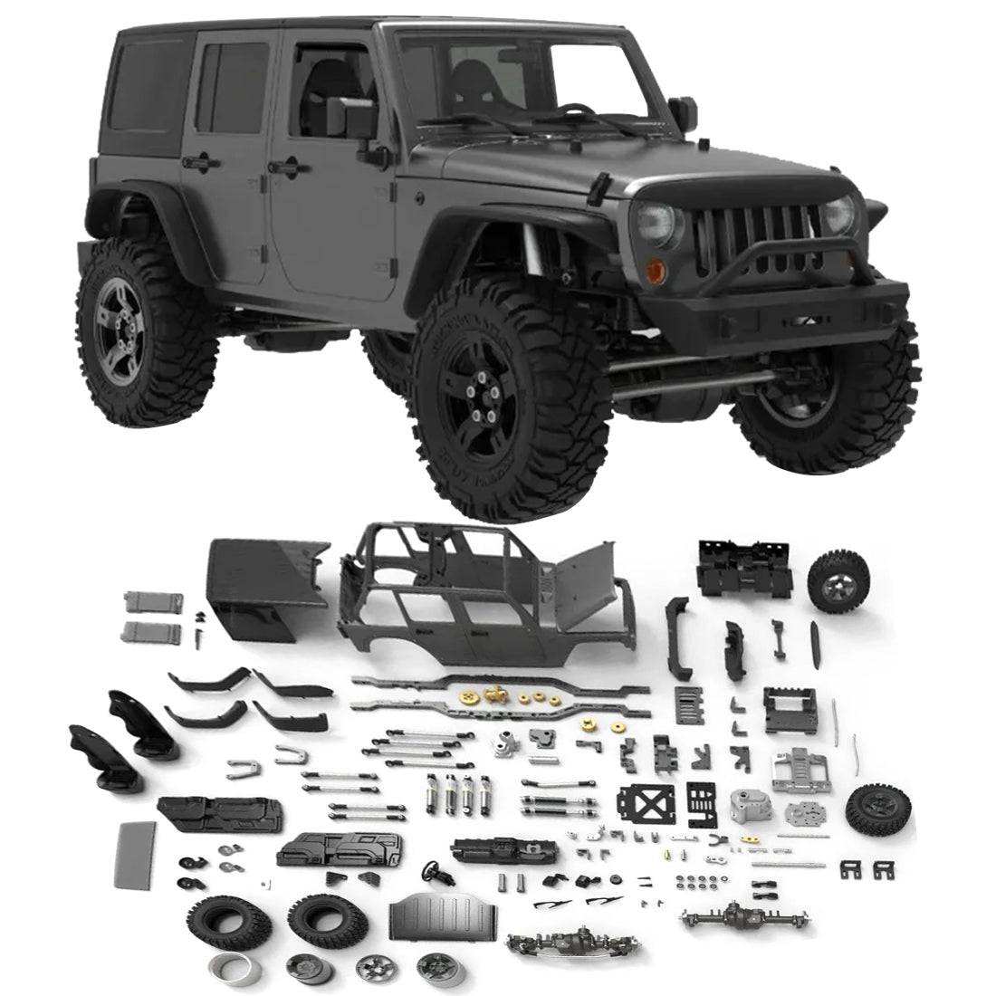 CAPO CUB2 1/18 Scale Full Metal 4WD RC Crawler Kit with 2-Speed Gearbox