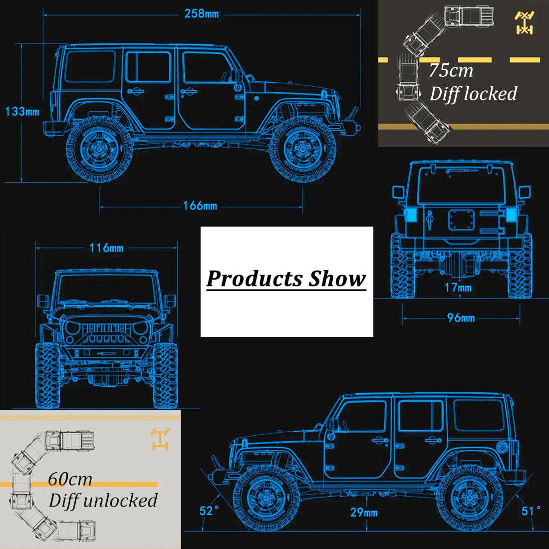 HelloWorld7-CAPO CUB2 Electric 1/18 4WD RC Car Metal Off-road Climbing Car Model KIT