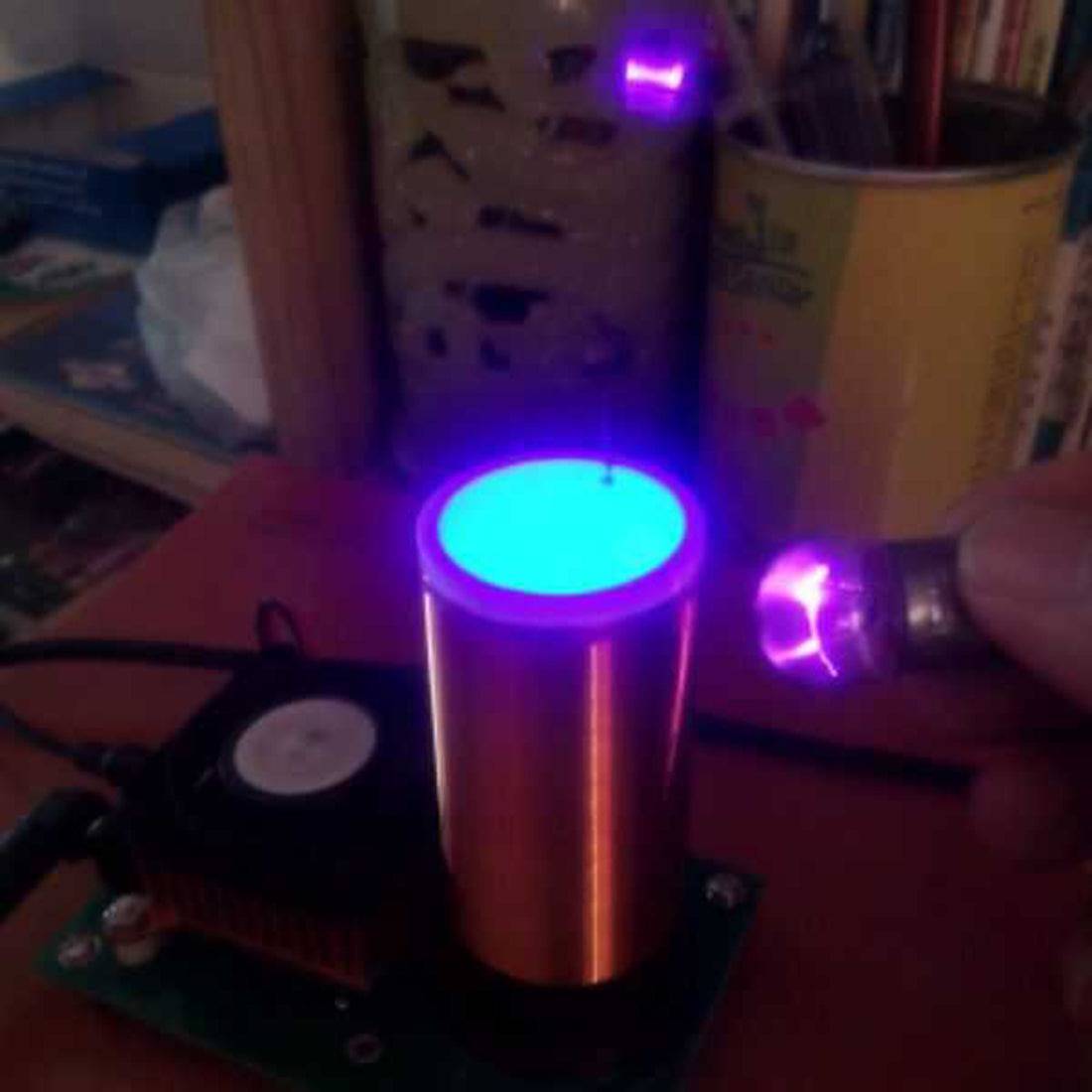 Mini Musical Tesla Coil Plasma Speaker Kit Wireless Transmission Science Experiment Toy-helloworld7