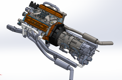 HelloWorld7-6-Speed Transmission with High/Low Range for CISON V8 Engine Model Kits