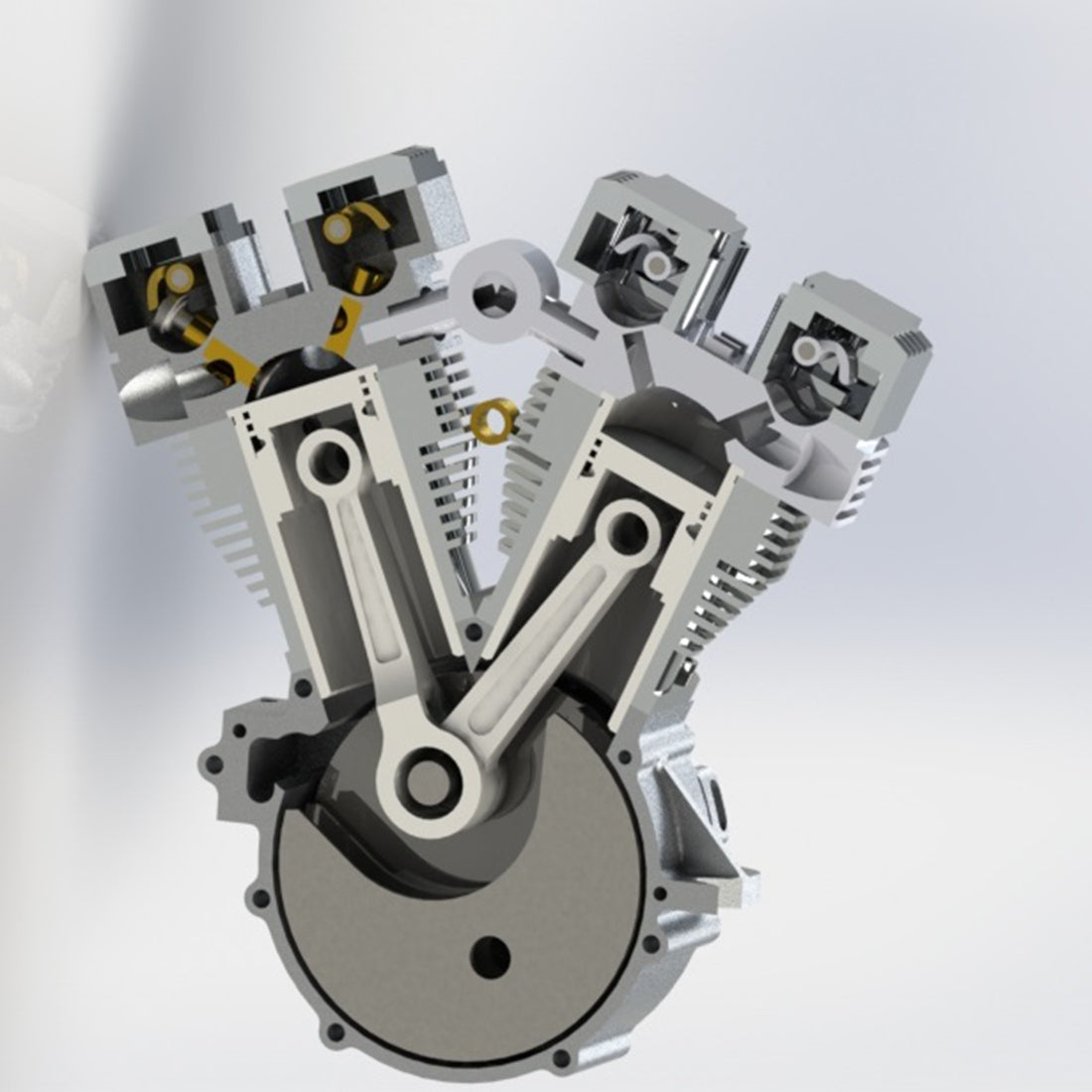 CISON FG-VT157 15.7cc V-Twin 4 Stroke Gasoline Engine Model High Torque RC Power-helloworld7