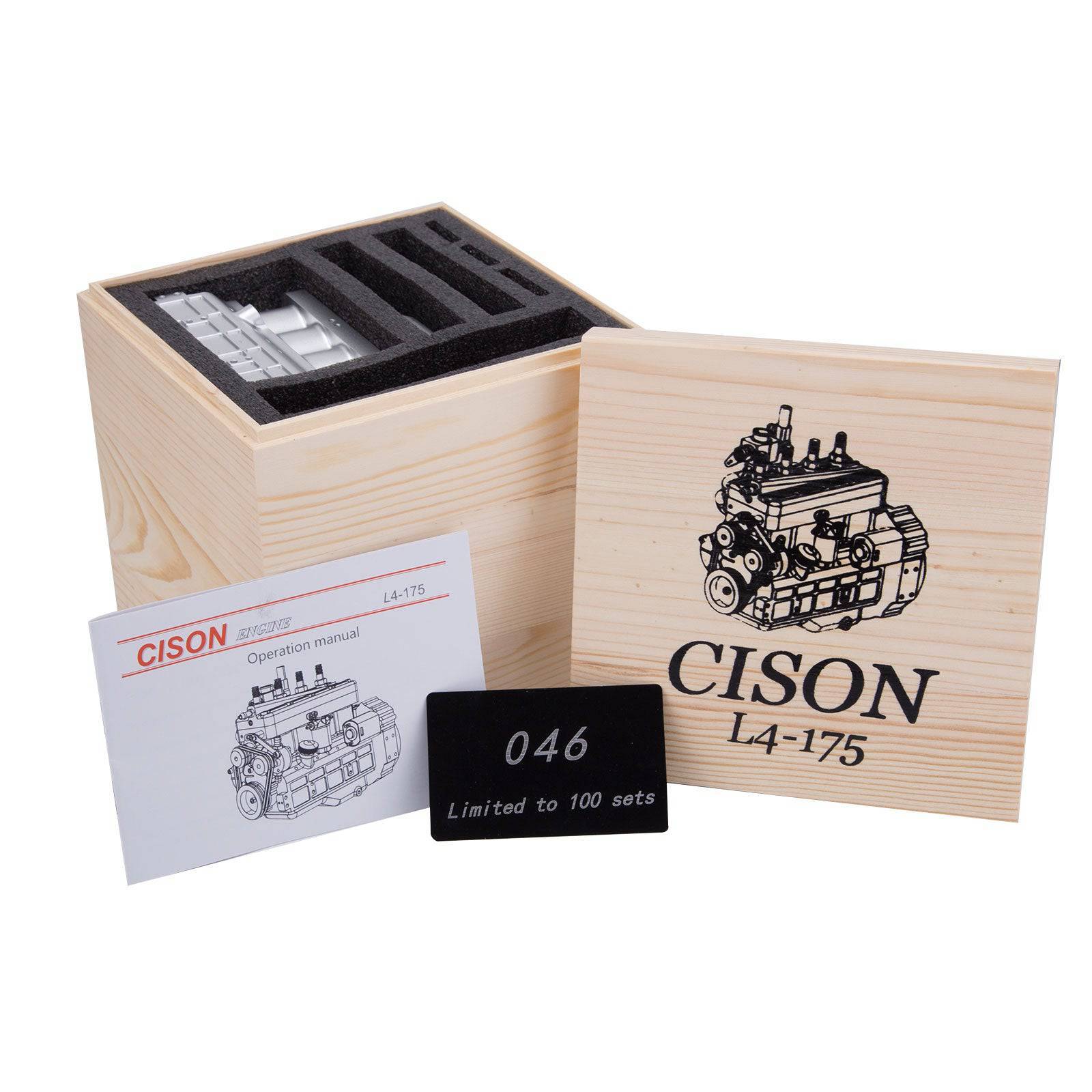 HelloWorld7-CISON FL4-175 Flathead Inline 4 Cylinder Four Stroke 9,000rpm RC Water-cooled Gasoline Engine 17.5cc-helloworld7