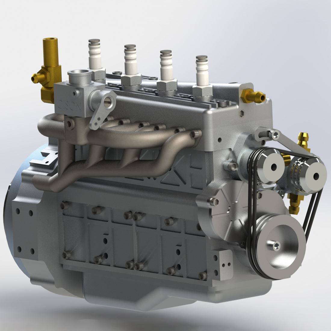 HelloWorld7-CISON FL4-175 Flathead Inline 4 Cylinder Four Stroke 9,000rpm RC Water-cooled Gasoline Engine 17.5cc-helloworld7