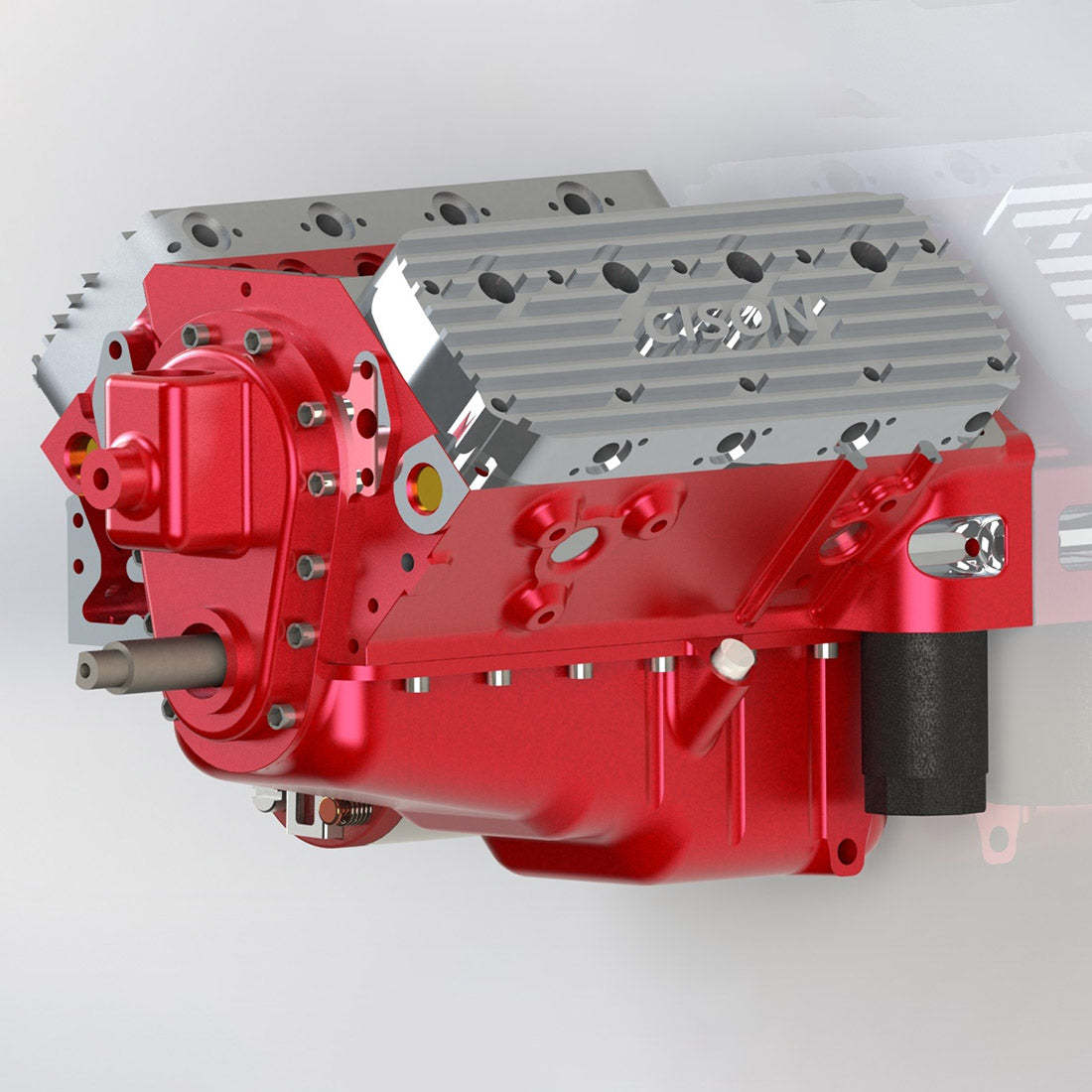 HelloWorld7-Cison Flathead V8 Engine Kits with Metal Base Full Set V8-440 44cc