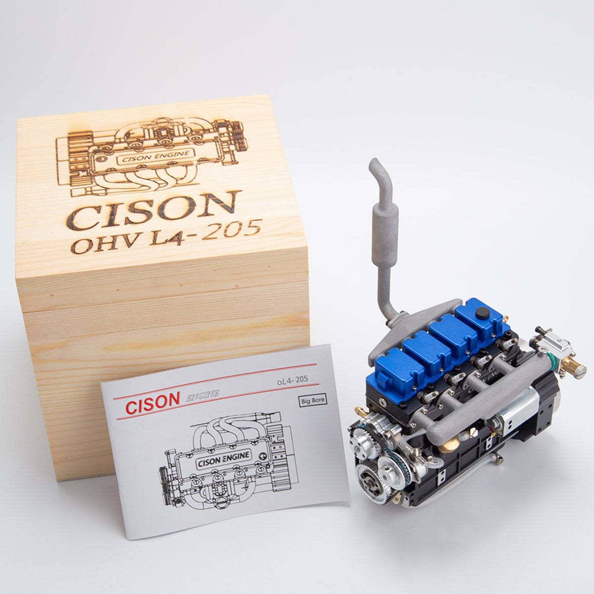 CISON L4-205-OHV 20.5cc Inline 4 Cylinder 4 Stroke Water Cooled Gas Engine for RC Models-helloworld7