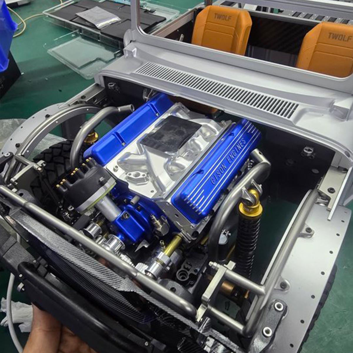 HelloWorld7-Cison V8 Engine Kits V8-440 with Metal Base Full Set 44cc