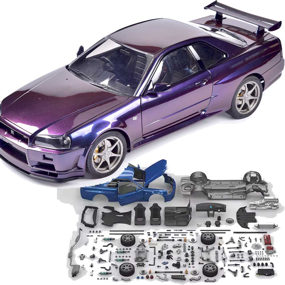 HelloWorld7-Capo GTR SkyLine GT-R R34 Drift Car Model Building kits 1/8 Scale 2.4Ghz