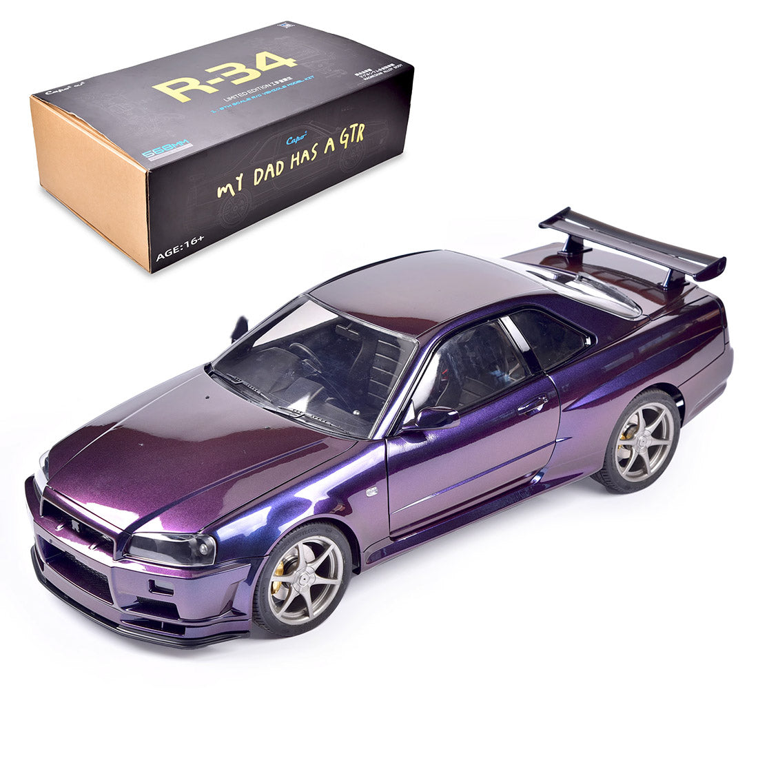 Capo GTR Skyline R34 1/8 Scale Magnesium Alloy RC Drift Car Kit 10th Anniversary Edition