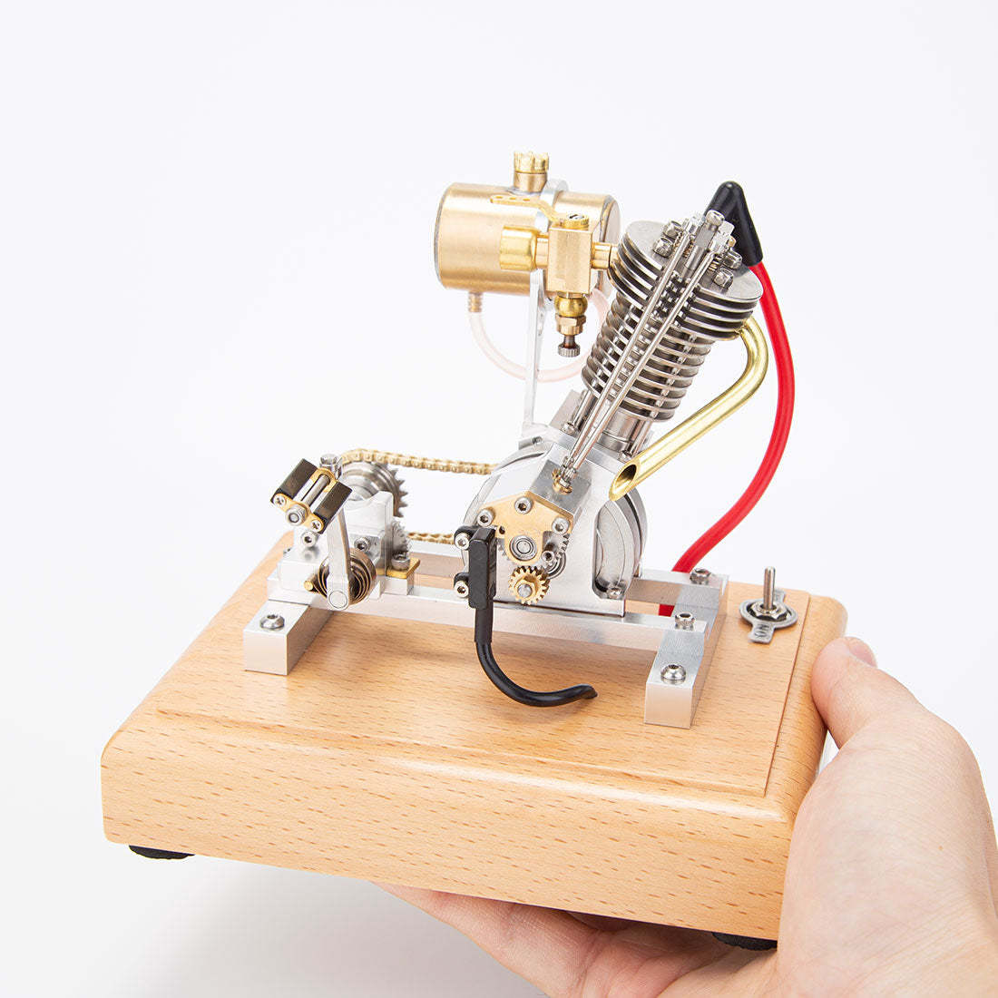 Mini Hoglet 2.1cc Single Cylinder 4 Stroke Gasoline Engine Model with Kickstart-helloworld7