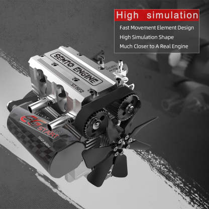 SEMTO ST-NF2 DIY 2-Cylinder 4-Stroke Nitro Engine Model Kit – Working Desktop Internal Combustion Engine-helloworld7