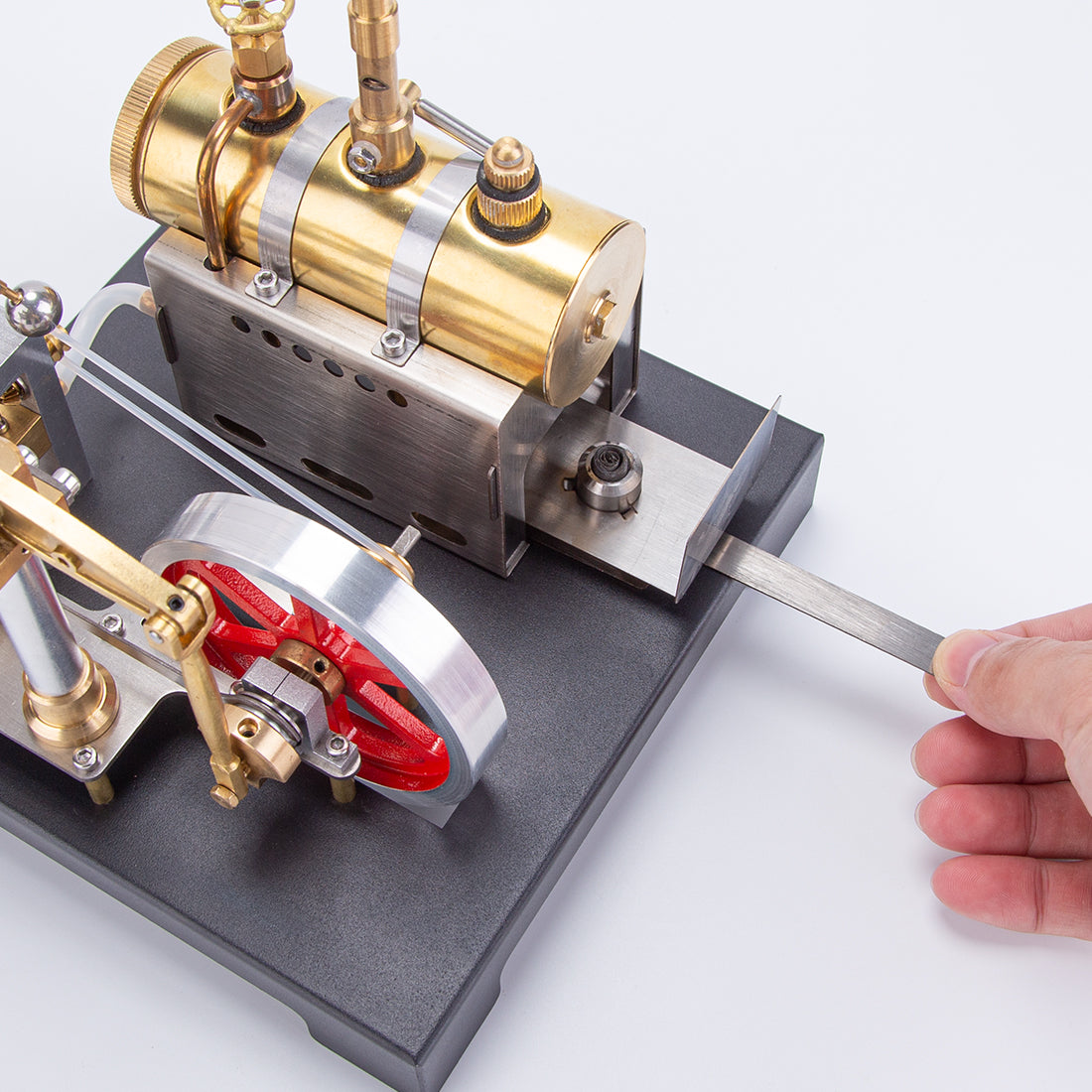 RETROL DIY Beam Steam Engine Model Kit with Boiler and Centrifugal Flyball Governor-helloworld7