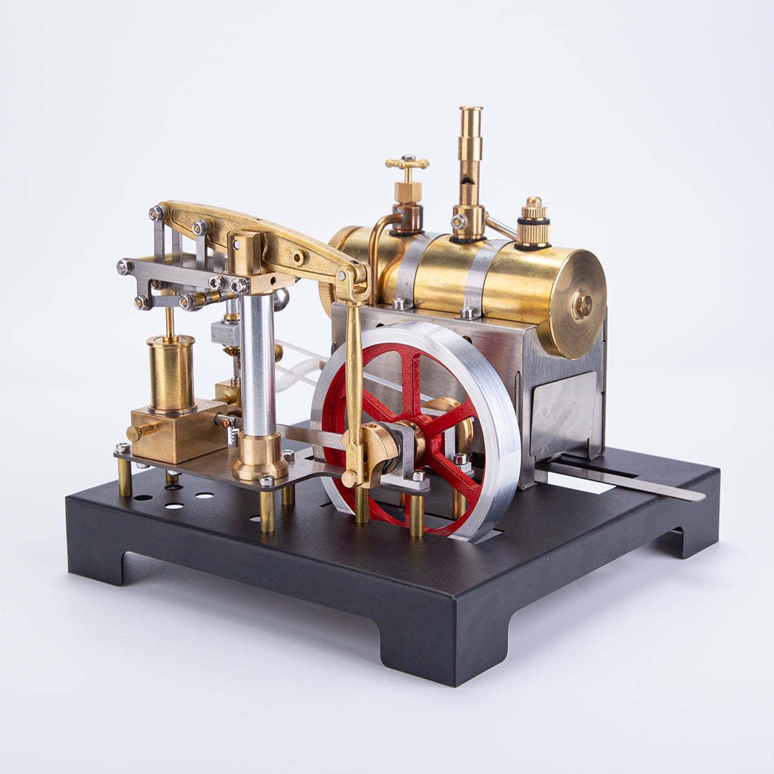 HelloWorld7-RETROL DIY Steam Beam Engine Model with Boiler & Centrifugal Flyball Governor Model Assembly Kit-helloworld7