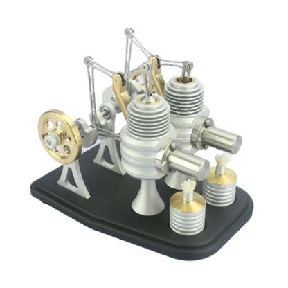 HelloWorld7-Twin Walking Beam Stirling Engine Model Kits Twin-Cylinder
