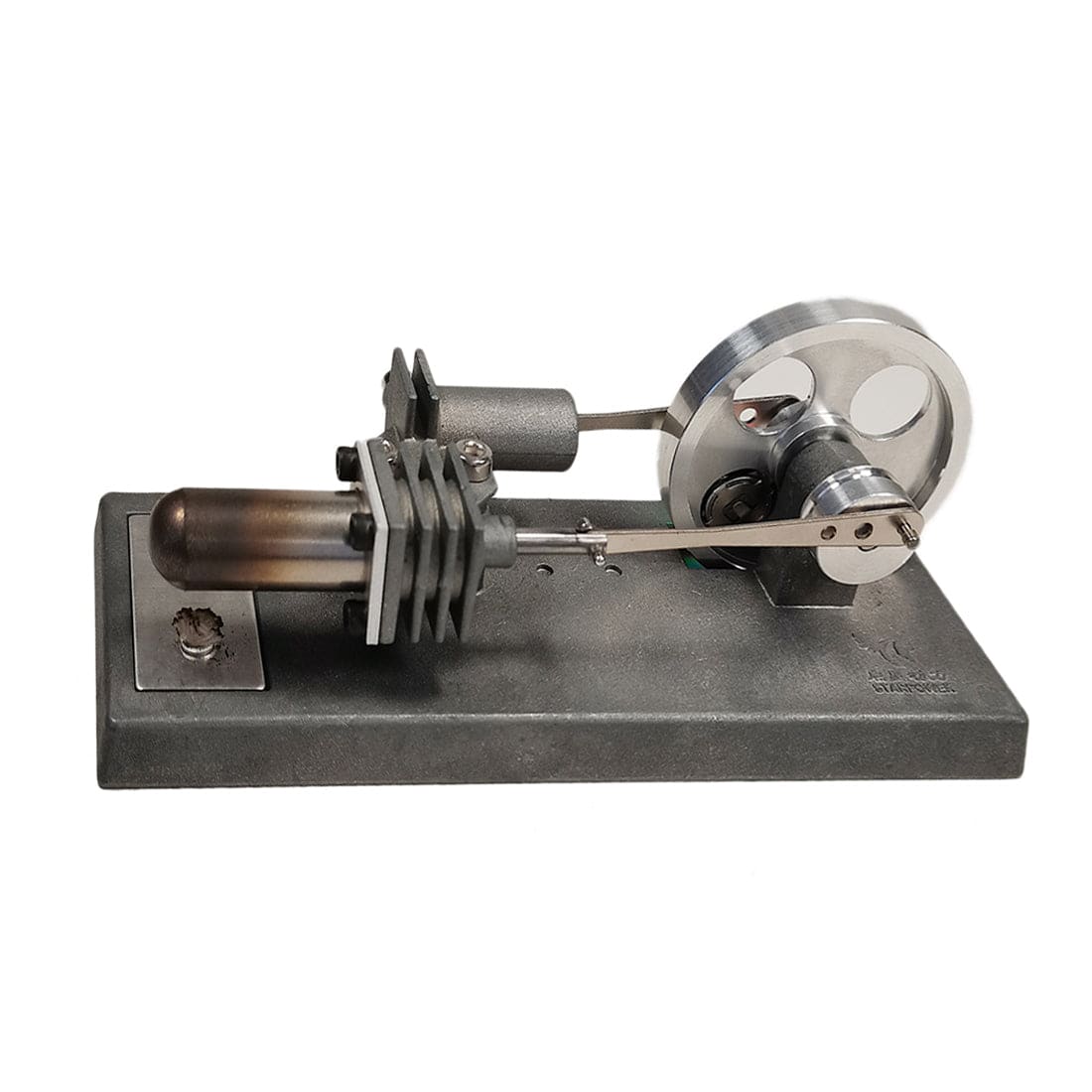 HelloWorld7-Custom Assembly γ-Type DIY Luminous Flywheel Stirling Engine Kit Experiment Toy