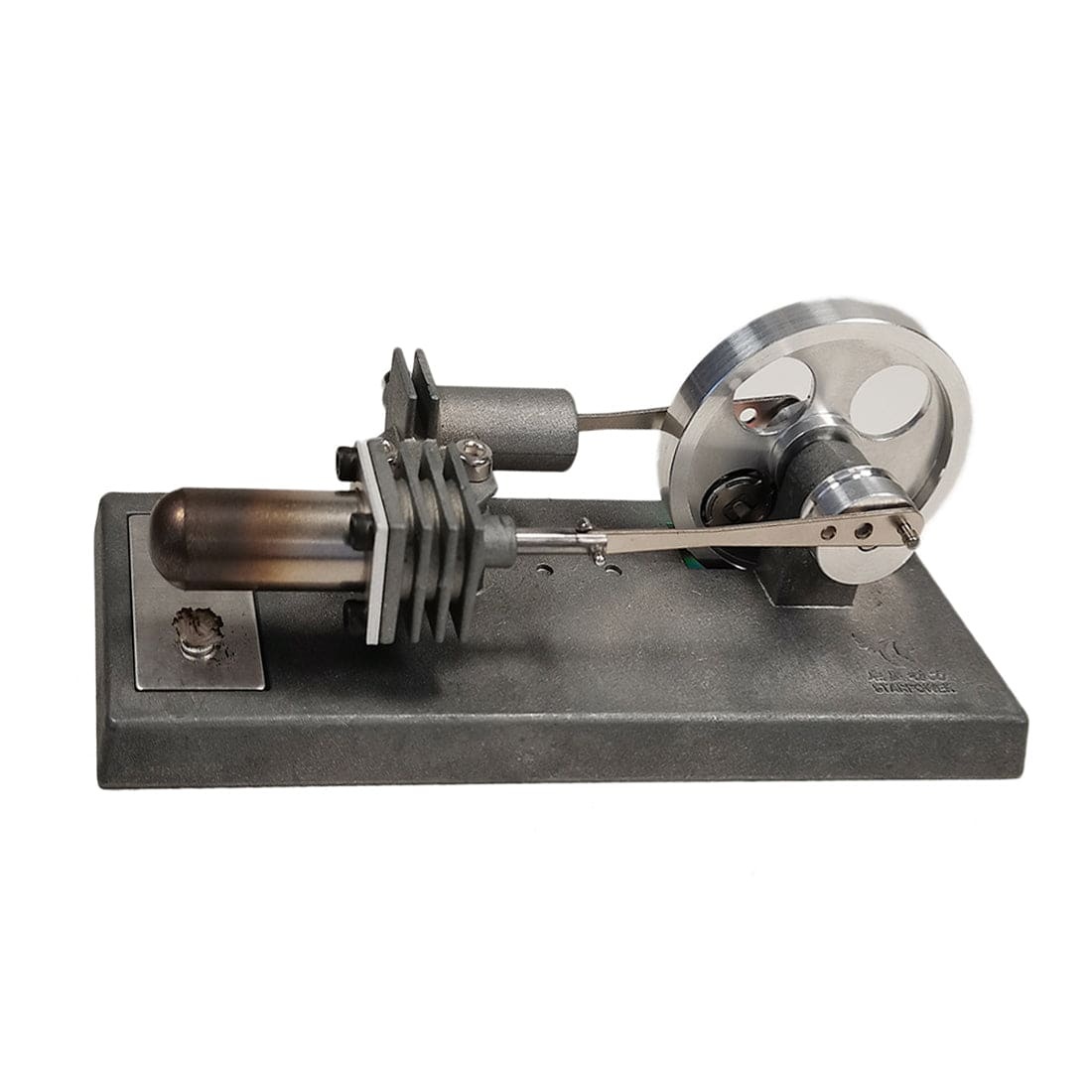 HelloWorld7-Custom Assembly γ-Type DIY Luminous Flywheel Stirling Engine Kit Experiment Toy