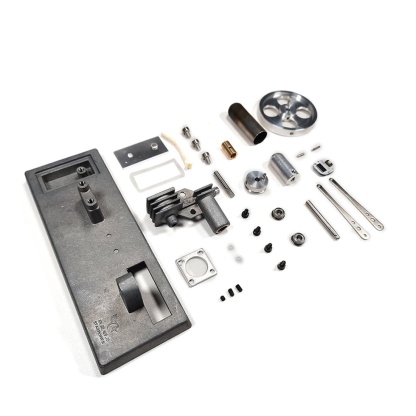 HelloWorld7-Custom Assembly γ-Type DIY Luminous Flywheel Stirling Engine Kit Experiment Toy