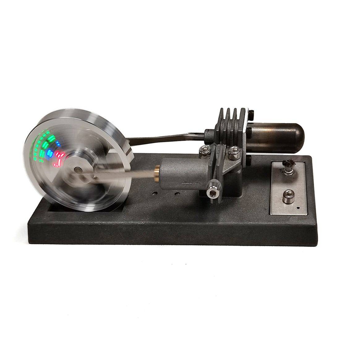 HelloWorld7-Custom Assembly γ-Type DIY Luminous Flywheel Stirling Engine Kit Experiment Toy
