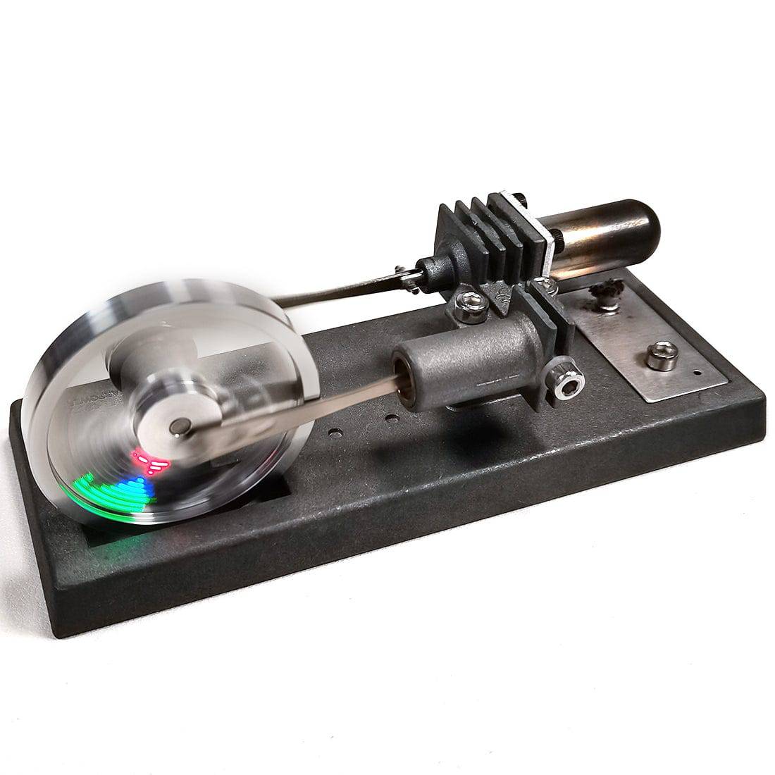 HelloWorld7-Custom Assembly γ-Type DIY Luminous Flywheel Stirling Engine Kit Experiment Toy