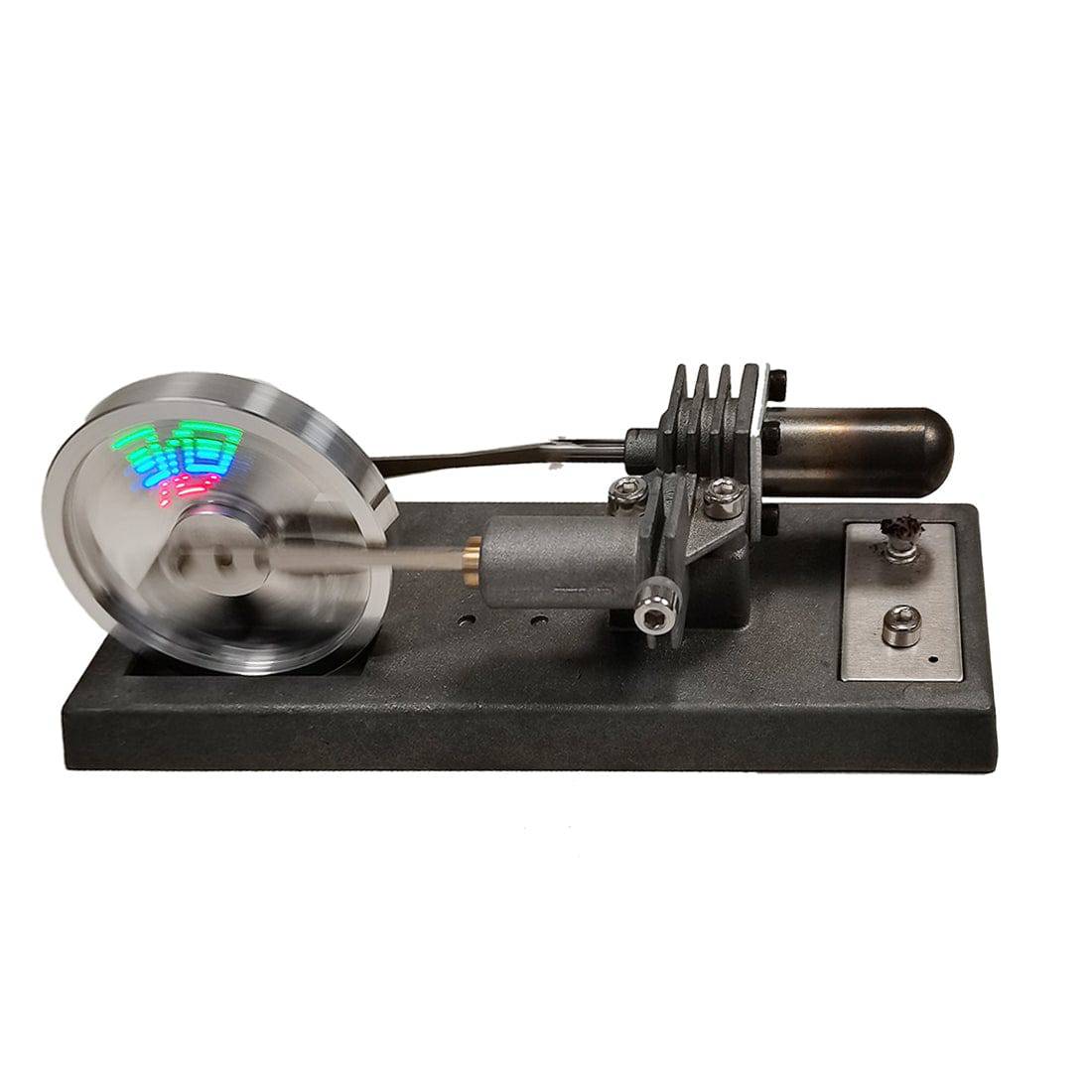 HelloWorld7-Custom Assembly γ-Type DIY Luminous Flywheel Stirling Engine Kit Experiment Toy