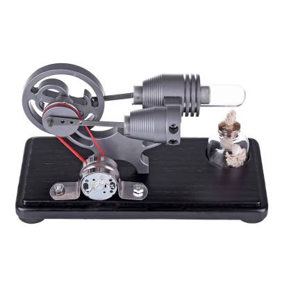 DIY γ-shape Assembly  Retro Stirling Engine Kit Generator Sterling Model with LED Light Science Educational Toy-helloworld7