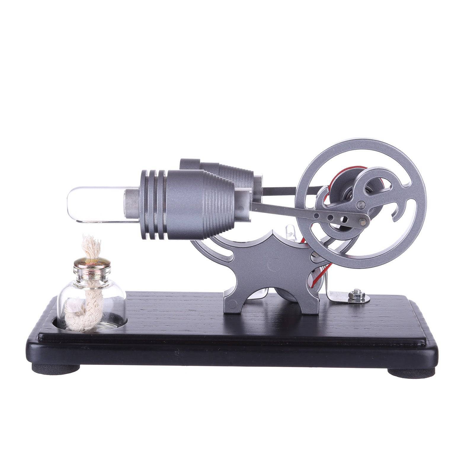 HelloWorld7-DIY γ-shape Assembly  Retro Stirling Engine Kit Generator Sterling Model with LED Light Science Educational Toy-helloworld7