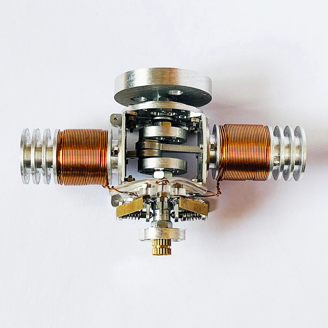 HelloWorld7-Double Cylinder Electric Flat-twin Solenoid Engine Electromagnetic Motor