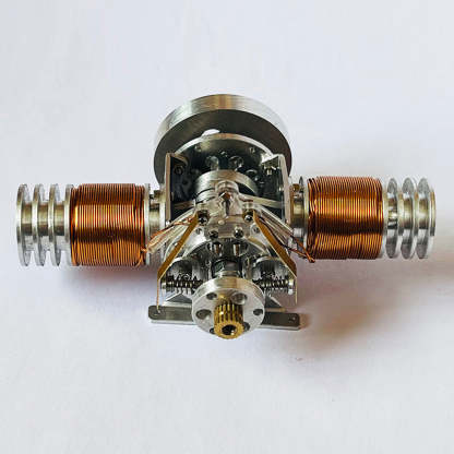 HelloWorld7-Double Cylinder Electric Flat-twin Solenoid Engine Electromagnetic Motor