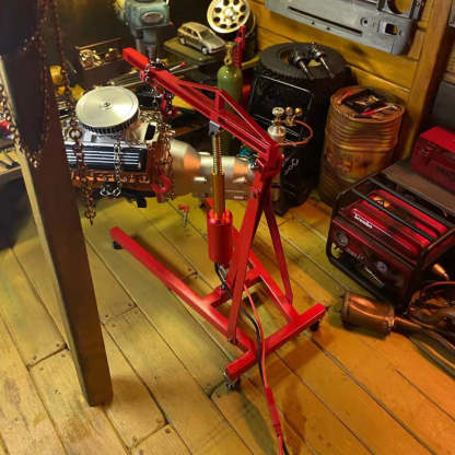 HelloWorld7-Electric Metal 1/10 1/8 RC Scale Model Car Engine Hoist & Jack