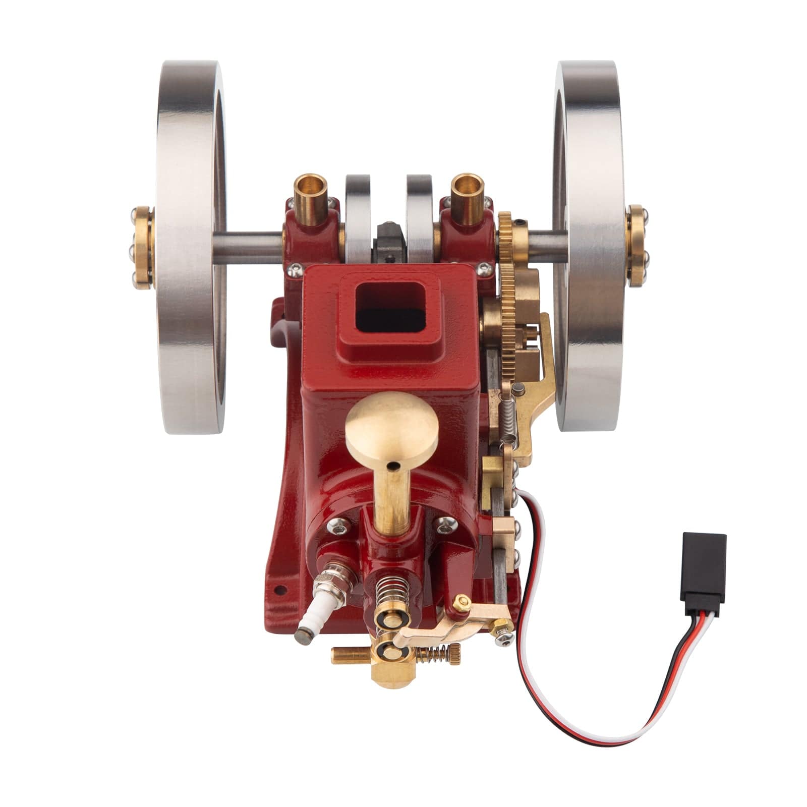 HelloWorld7-ENJOMOR 6cc Antique Red Hit and Miss Gas Engine Working Model