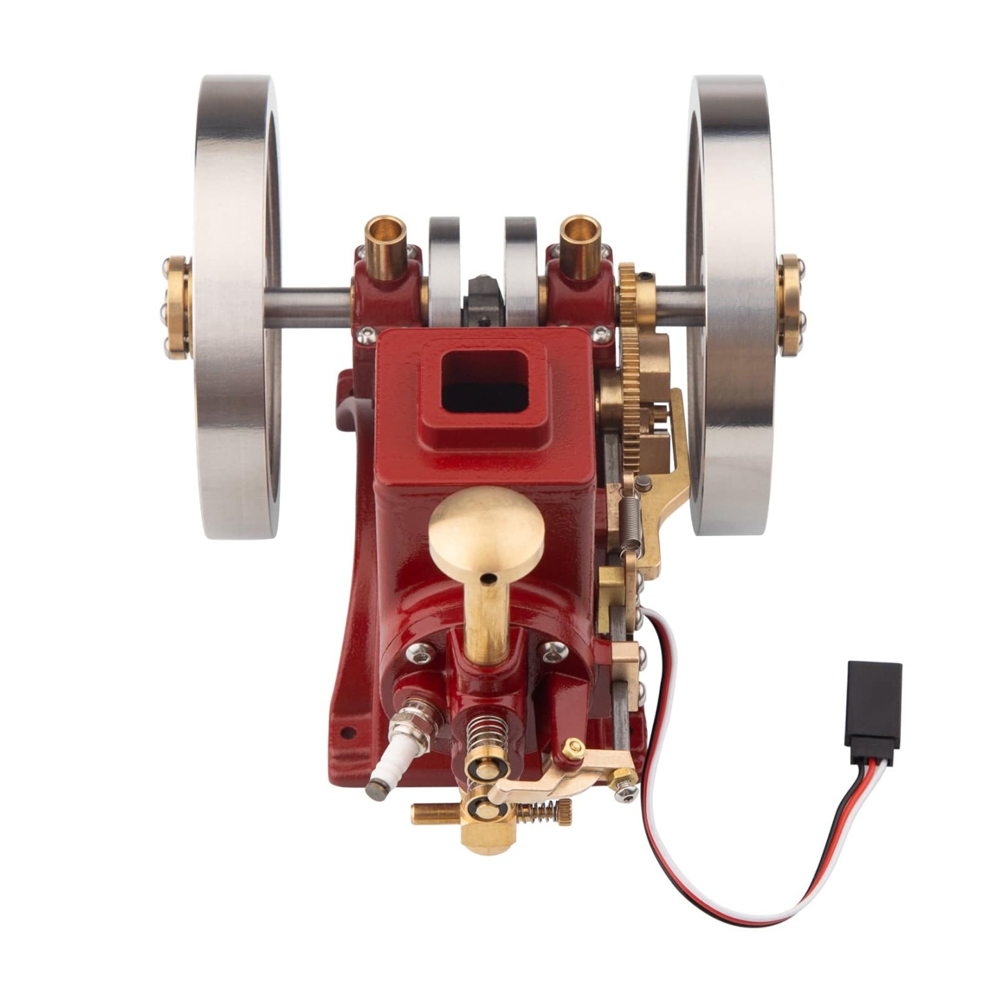 HelloWorld7-ENJOMOR 6cc Antique Red Hit and Miss Gas Engine Working Model