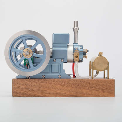 HelloWorld7-ENJOMOR 6CC Blue Hit and Miss Gas Engine Miniature 4 Stroke Engine RTR Full Set