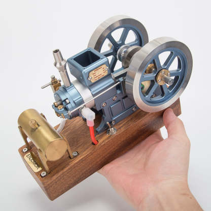 HelloWorld7-ENJOMOR 6CC Blue Hit and Miss Gas Engine Miniature 4 Stroke Engine RTR Full Set