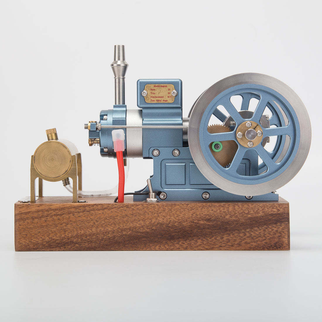 HelloWorld7-ENJOMOR 6CC Blue Hit and Miss Gas Engine Miniature 4 Stroke Engine RTR Full Set