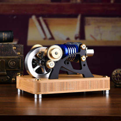 HelloWorld7-ENJOMOR Alpha Type Stirling Engine Twin-Cylinder Twin-Piston EC Engine Model