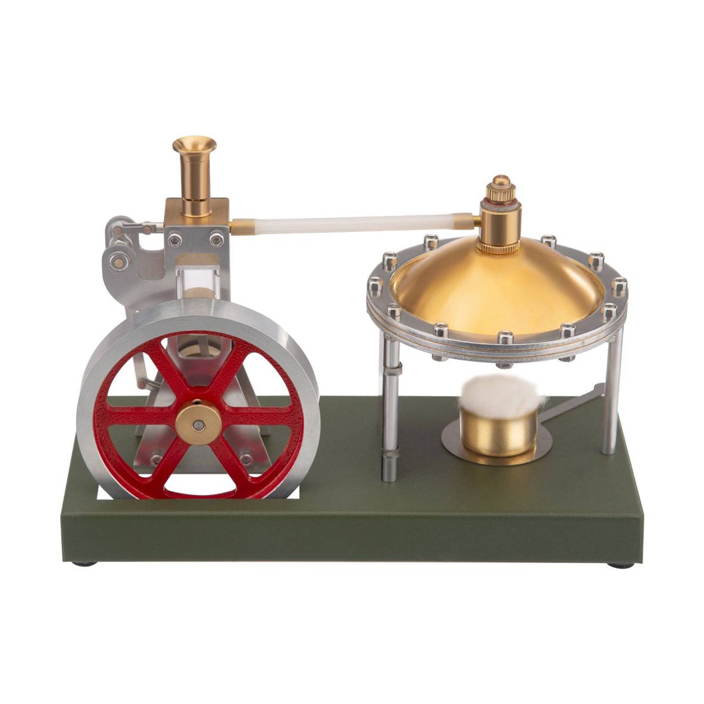 HelloWorld7-ENJOMOR Assembly Vertical Hero's Steam Engine Model with Boiler DIY KIT