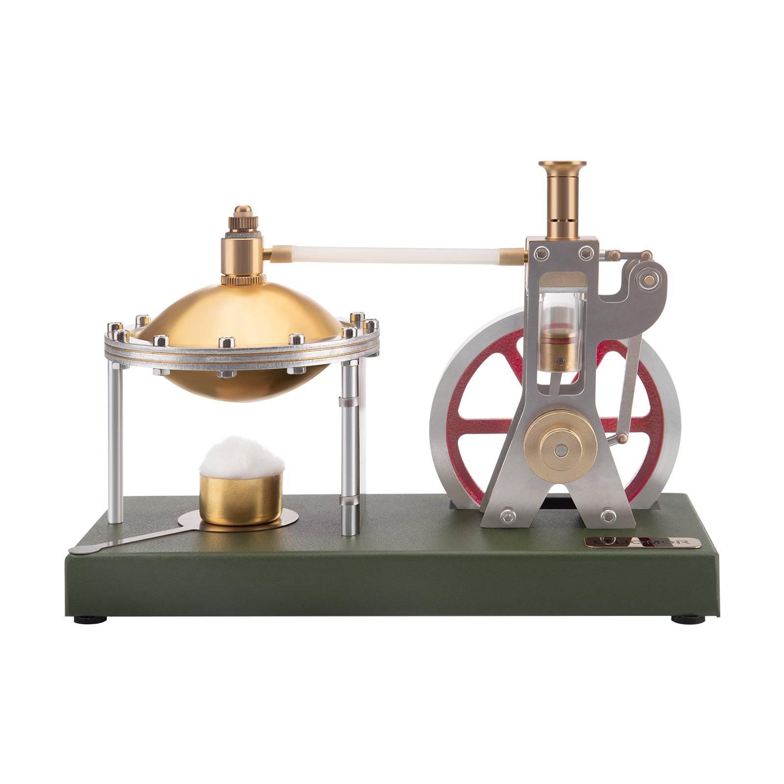 HelloWorld7-ENJOMOR Assembly Vertical Hero's Steam Engine Model with Boiler DIY KIT