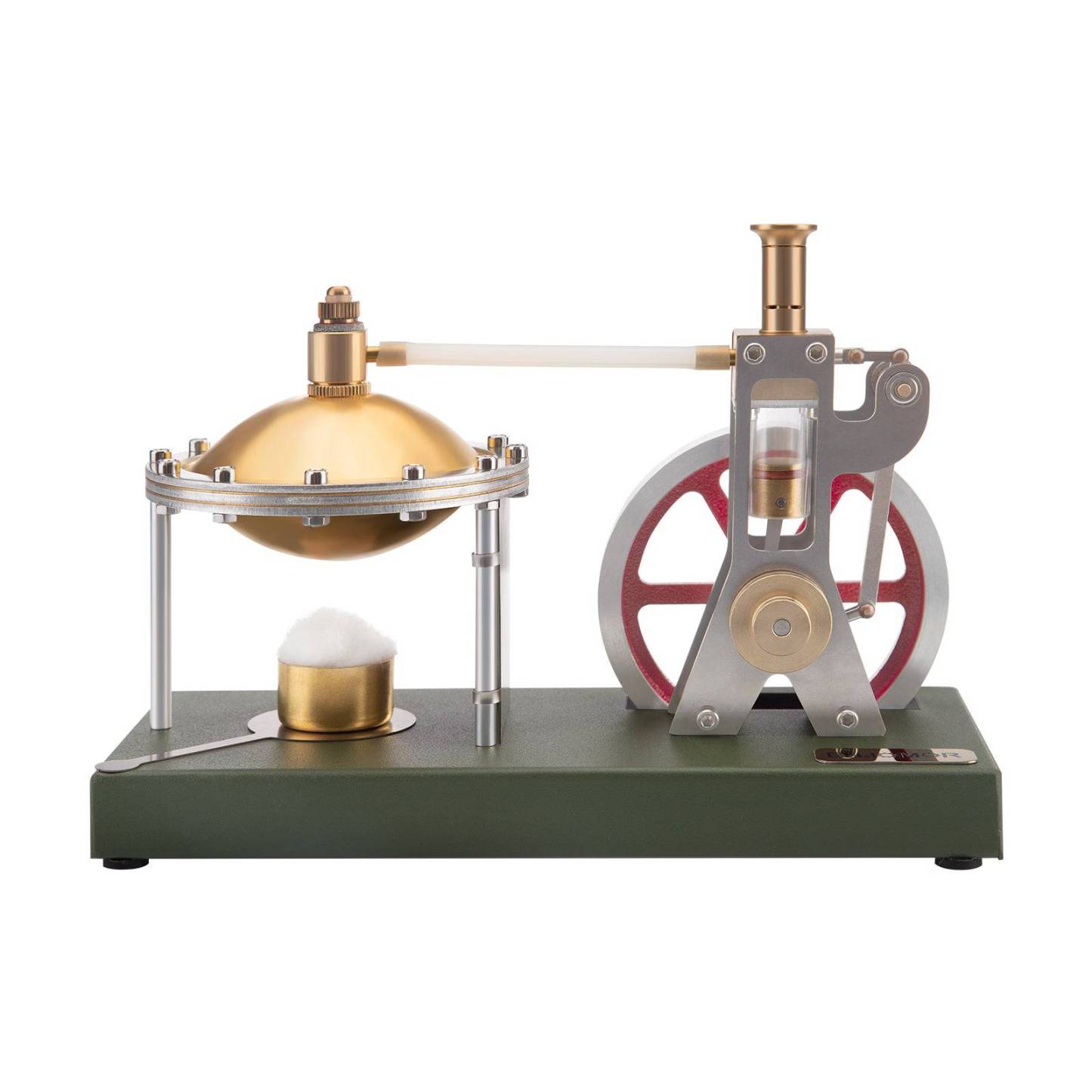 HelloWorld7-ENJOMOR Assembly Vertical Hero's Steam Engine Model with Boiler DIY KIT