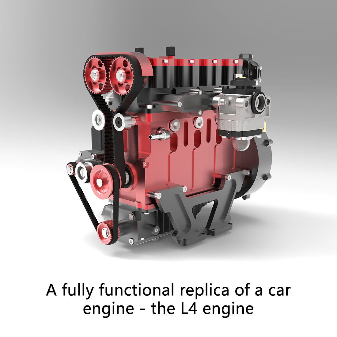 HelloWorld7-ENJOMOR GS-L4 Gas Engine 32cc 4-Stroke DOHC Inline Four RC Engine Model 12,000 rpm
