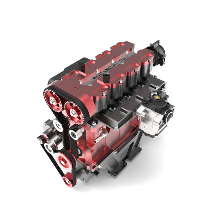 HelloWorld7-ENJOMOR GS-L4 Gas Engine 32cc 4-Stroke DOHC Inline Four RC Engine Model 12,000 rpm