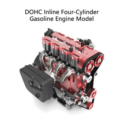 HelloWorld7-ENJOMOR GS-L4 Gas Engine 32cc 4-Stroke DOHC Inline Four RC Engine Model 12,000 rpm