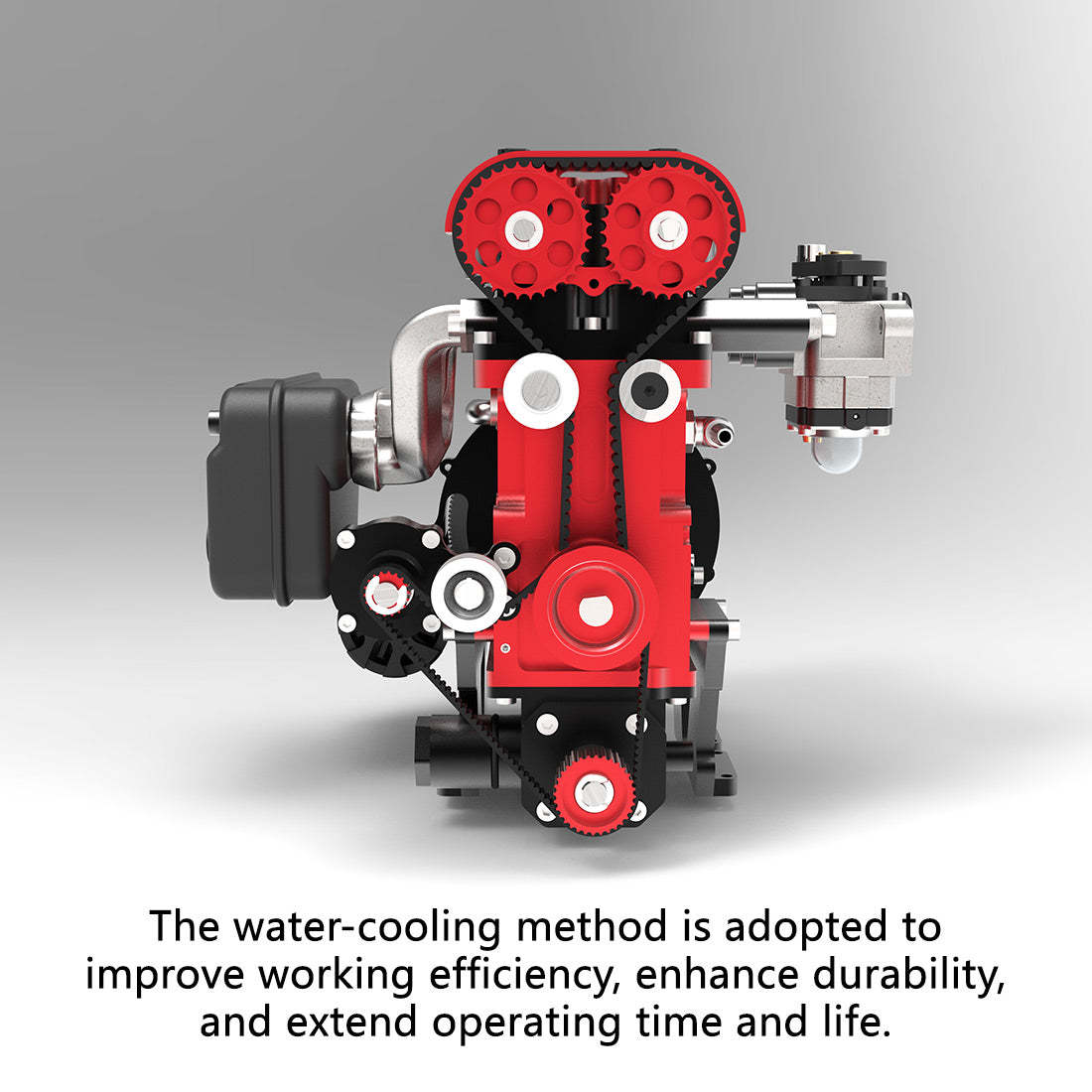 HelloWorld7-ENJOMOR GS-L4 Gas Engine 32cc 4-Stroke DOHC Inline Four RC Engine Model 12,000 rpm