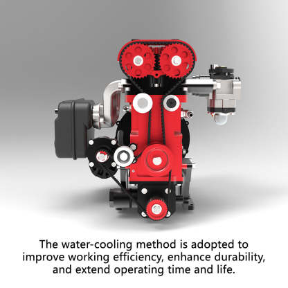 HelloWorld7-ENJOMOR GS-L4 Gas Engine 32cc 4-Stroke DOHC Inline Four RC Engine Model 12,000 rpm