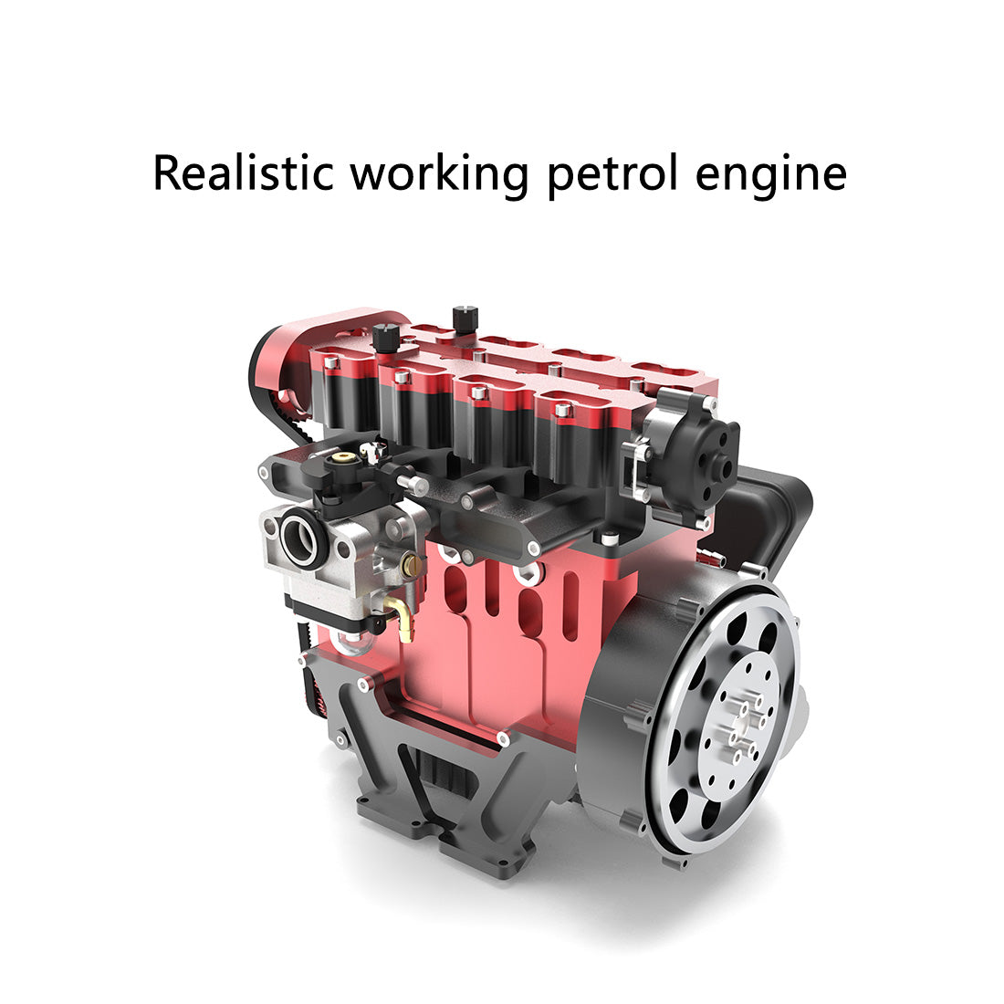 HelloWorld7-ENJOMOR GS-L4 Gas Engine 32cc 4-Stroke DOHC Inline Four RC Engine Model 12,000 rpm