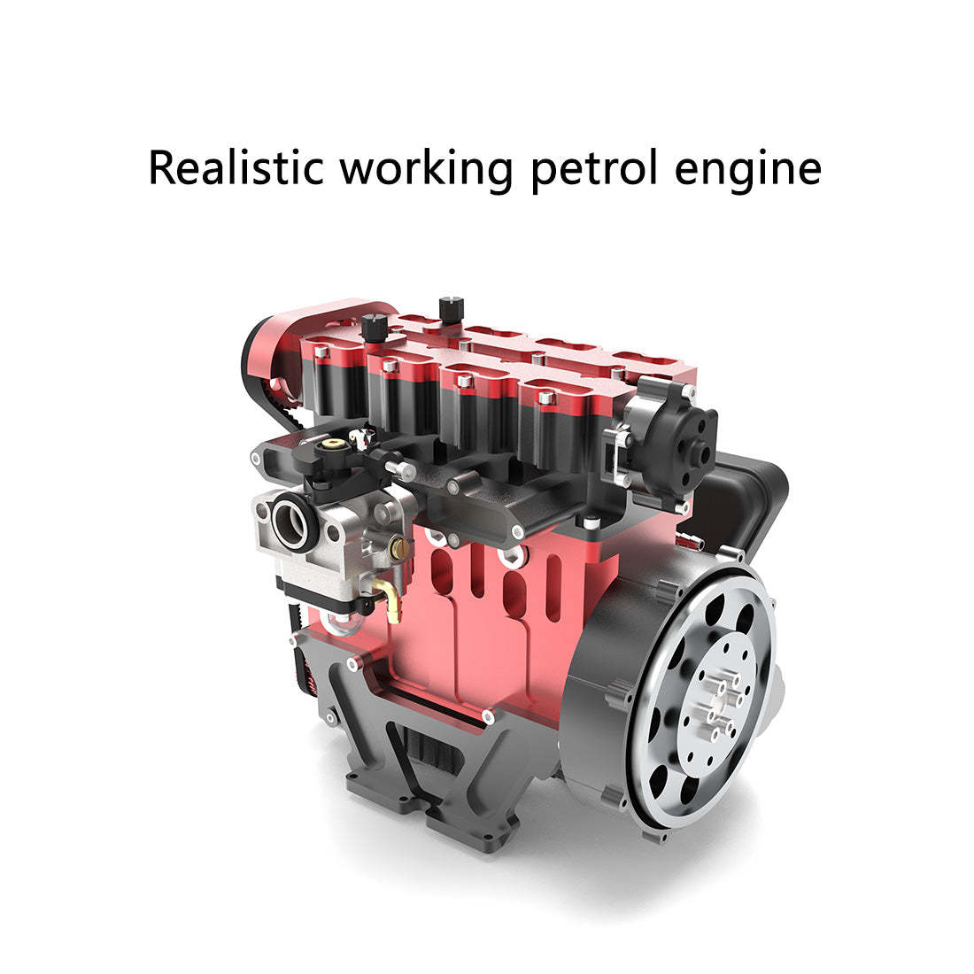 HelloWorld7-ENJOMOR GS-L4 Gas Engine 32cc 4-Stroke DOHC Inline Four RC Engine Model 12,000 rpm