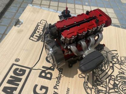 HelloWorld7-ENJOMOR GS-L4 Gas Engine 32cc 4-Stroke DOHC Inline Four RC Engine Model 12,000 rpm