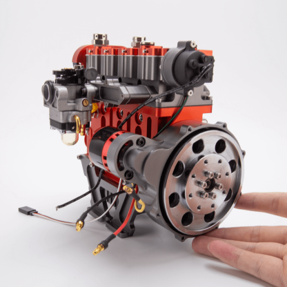 HelloWorld7-ENJOMOR GS-L4 Gas Engine 32cc 4-Stroke DOHC Inline Four RC Engine Model 12,000 rpm