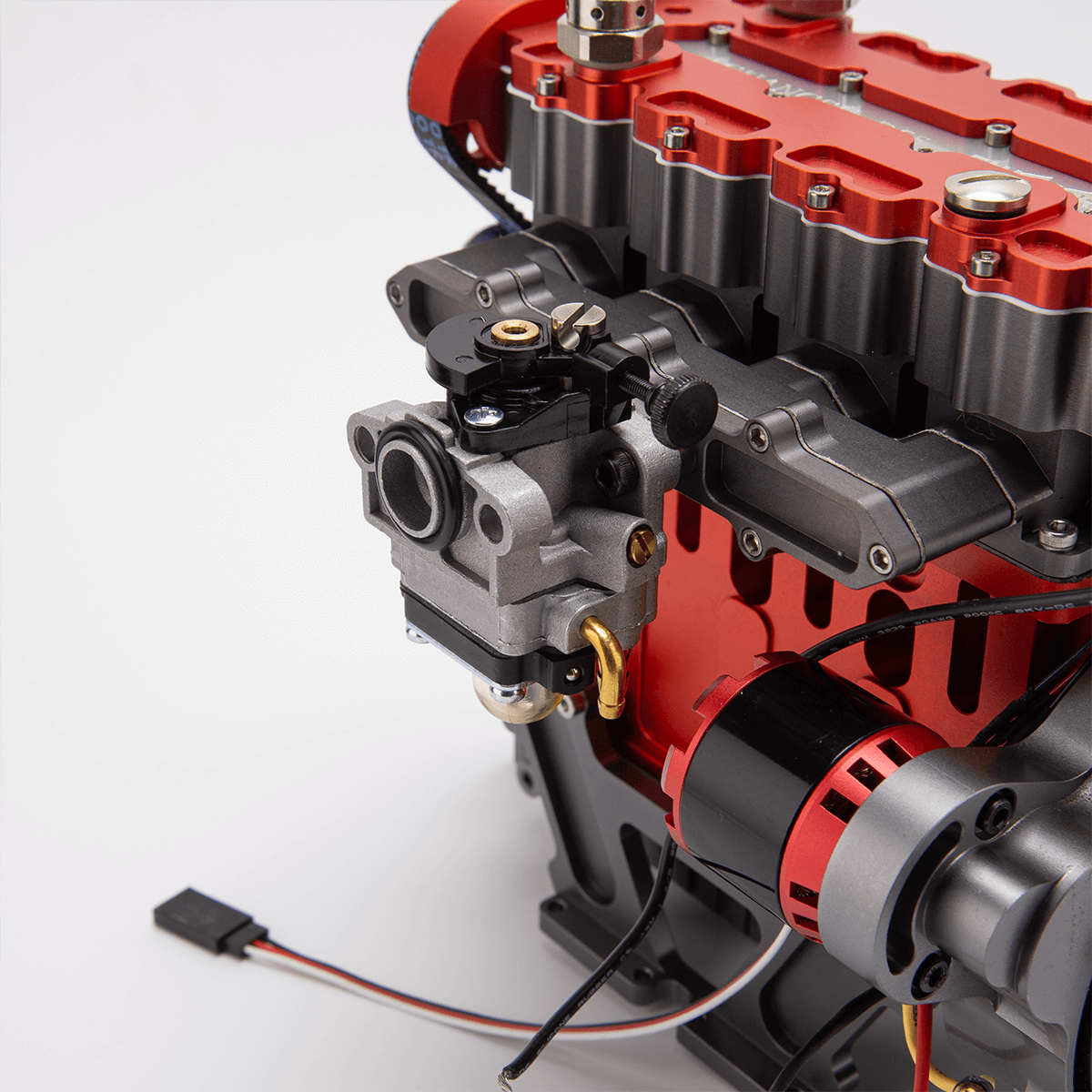 HelloWorld7-ENJOMOR GS-L4 Gas Engine 32cc 4-Stroke DOHC Inline Four RC Engine Model 12,000 rpm