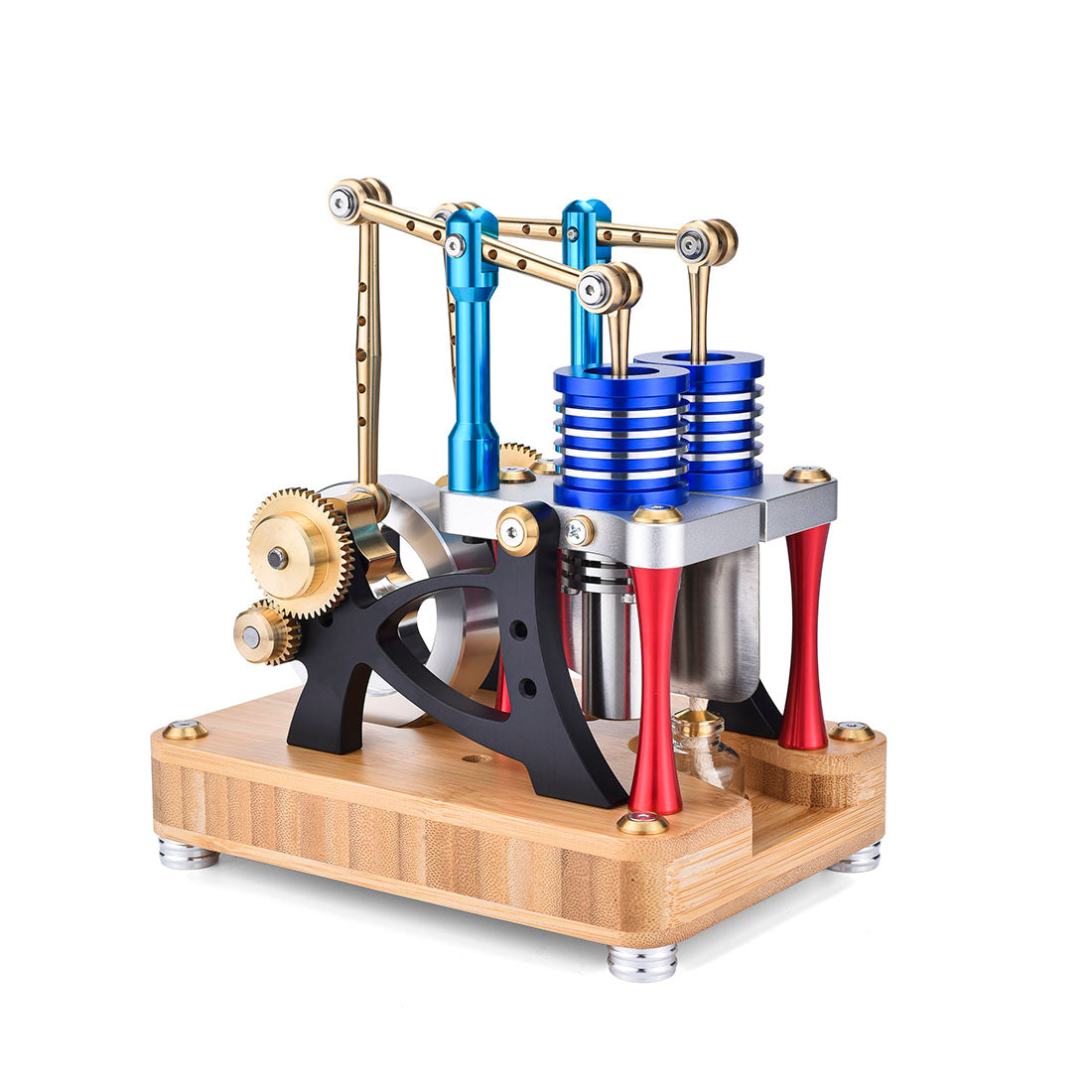 HelloWorld7-ENJOMOR Hot Air Alpha-Type Walking Beam Stirling Engine