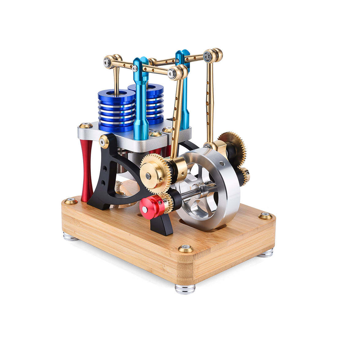 HelloWorld7-ENJOMOR Hot Air Alpha-Type Walking Beam Stirling Engine
