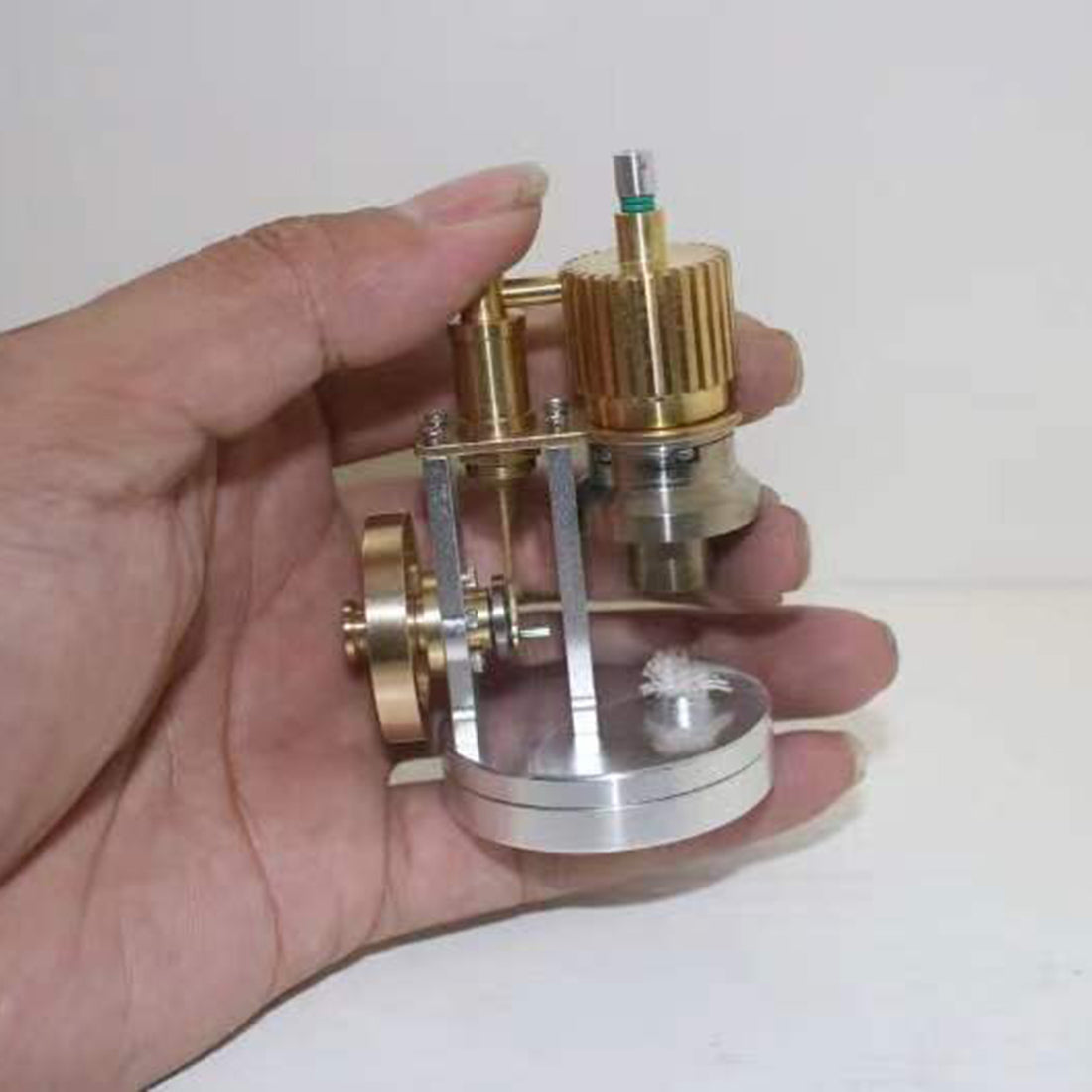 HelloWorld7-ENJOMOR Hot Air Ringbom Engine Stirling Engine Model Pocket Size